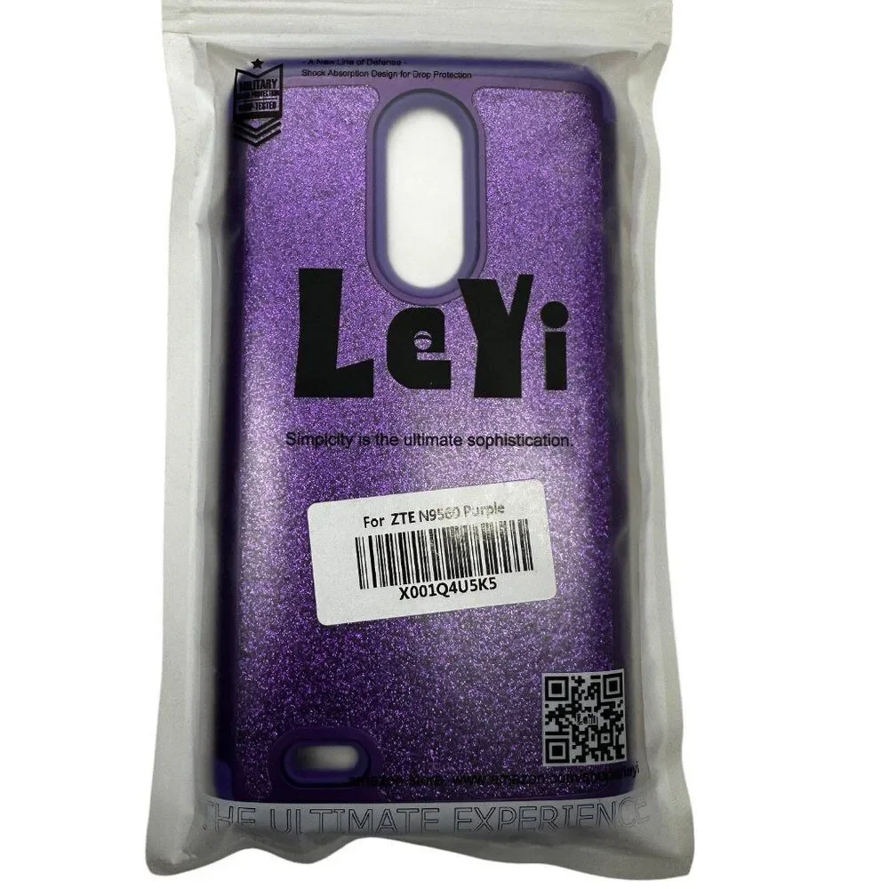 ZTE N9560 Purple Glitter Phone Case
